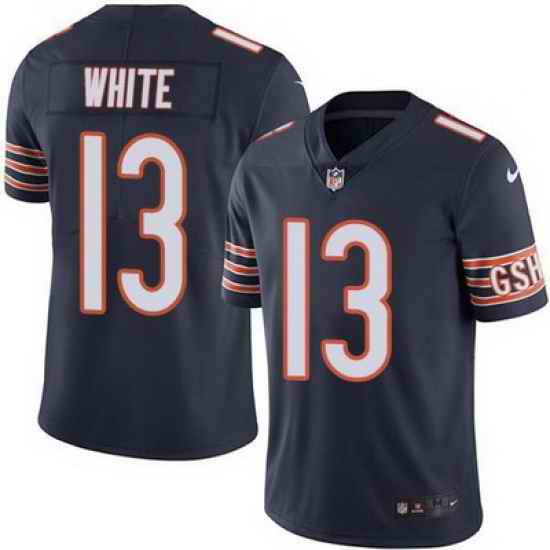 Nike Bears #13 Kevin White Navy Blue Mens Stitched NFL Limited Rush Jersey